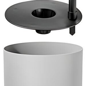 orthex Pot de fleurs PAULINA, diamètre : 140 mm, gris béton