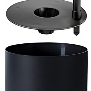 orthex Pot de fleurs PAULINA, diamètre : 200 mm, noir