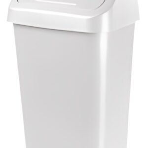 orthex Poubelle à couvercle basculant, 10 litres, blanc
