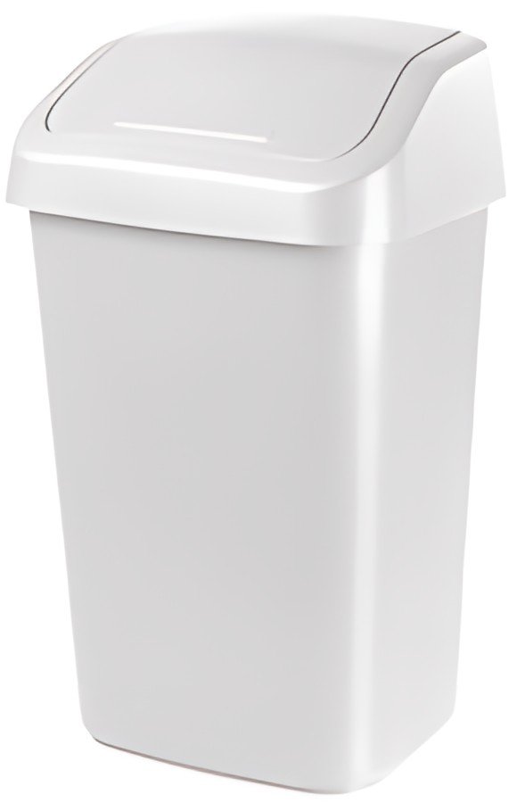 orthex Poubelle à couvercle basculant, 25 litres, blanc
