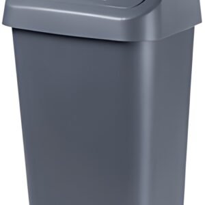 orthex Poubelle à couvercle basculant, 25 litres, gris foncé