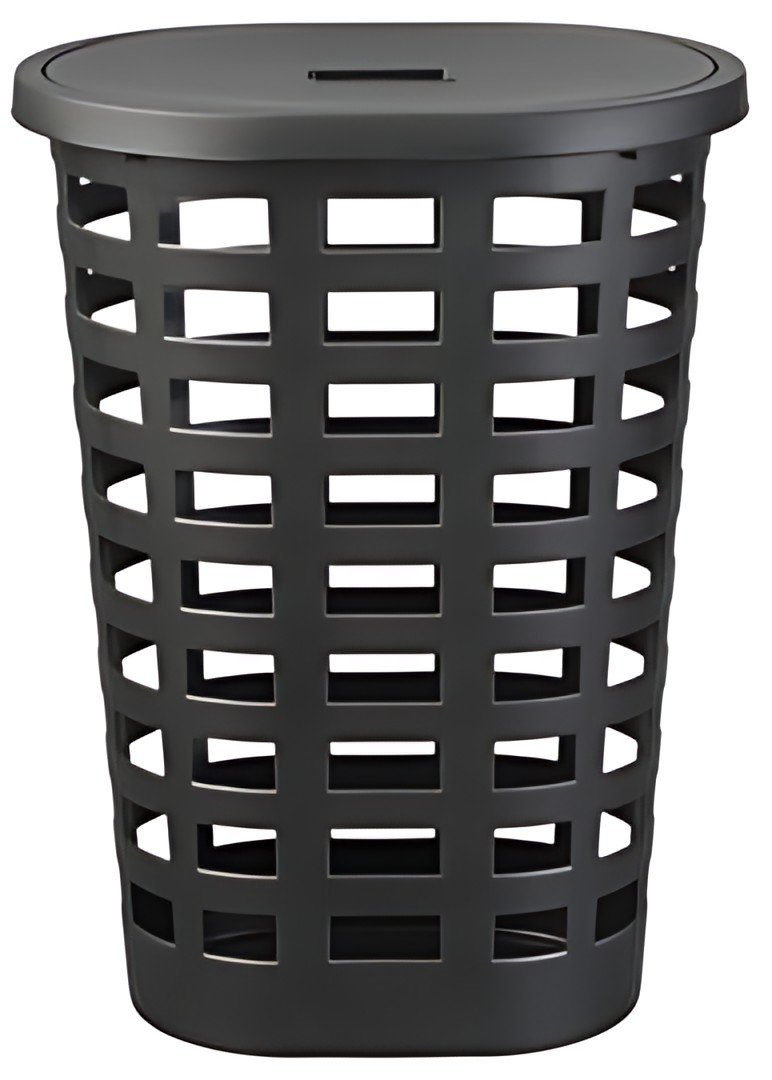plast team Panier à linge BOSTON, 54 litres, ovale, noir