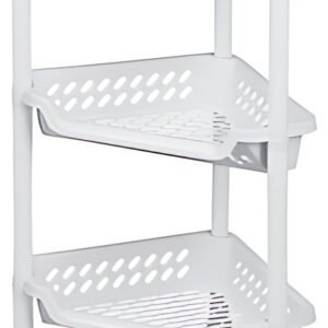 plast team Chariot de rangement, à 3 corbeilles, blanc