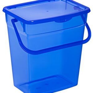 plast team Boîte à lessive, 6 litres, bleu transparent