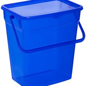 plast team Boîte à lessive, 10 litres, bleu transparent