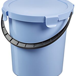 plast team Seau à cueillette avec couvercle, 5 L, bleu clair