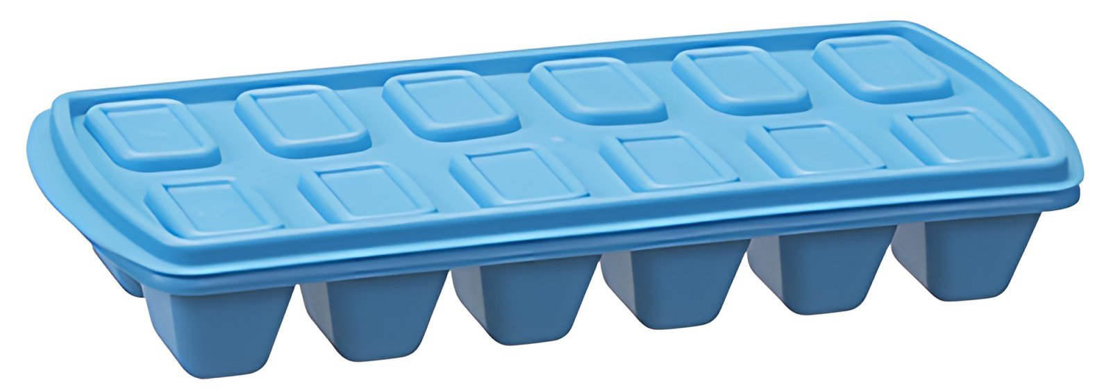 plast team Bac à glaçons, avec couvercle, bleu