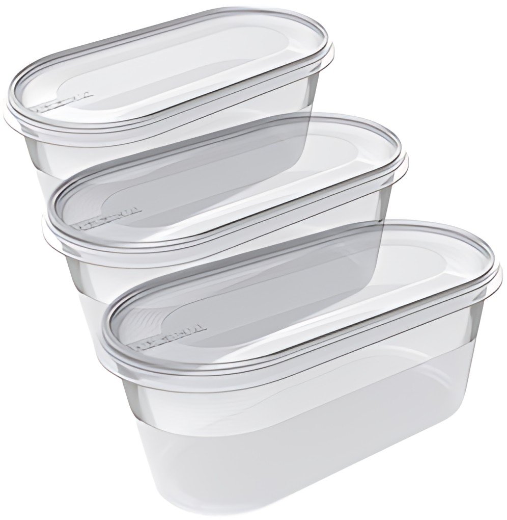 plast team Set de 3 boîtes de congélation Helsinki, 0,8 L