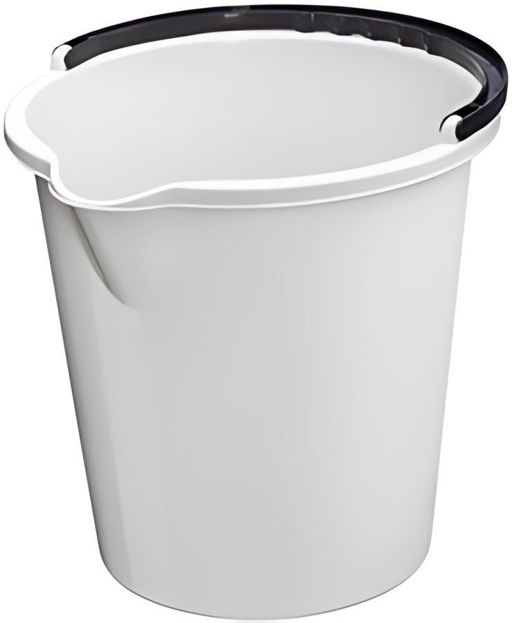 plast team Seau "VANCOUVER", rond, 10 litres, blanc