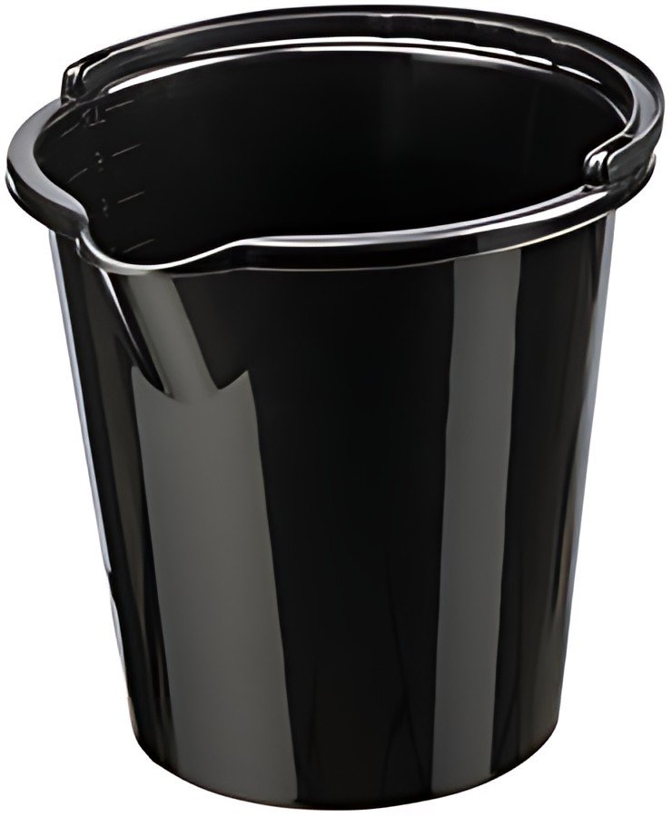 plast team Seau "VANCOUVER", rond, 10 litres, noir
