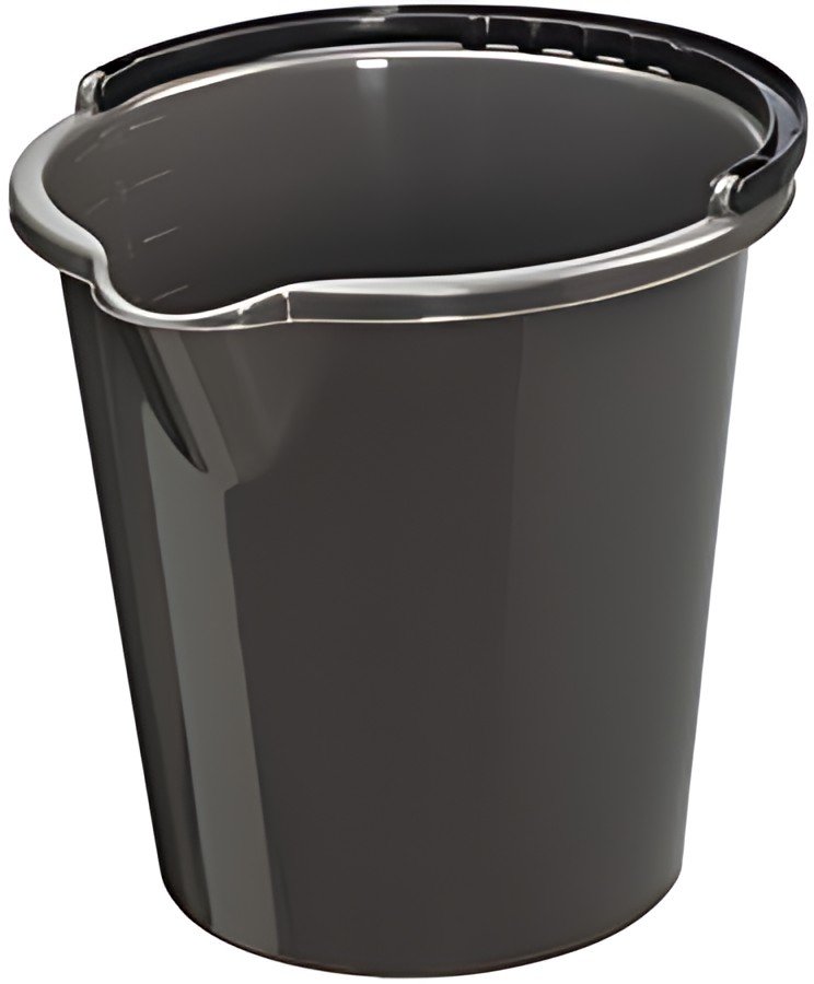 plast team Seau "VANCOUVER", rond, 10 litres, anthracite