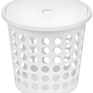 plast team Panier à linge SPRINGFIELD, 25 litres, rond,blanc