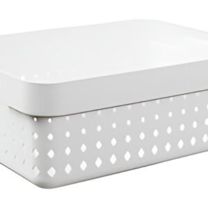 NHG Bac de rangement SEOUL BASKET M, PP, blanc