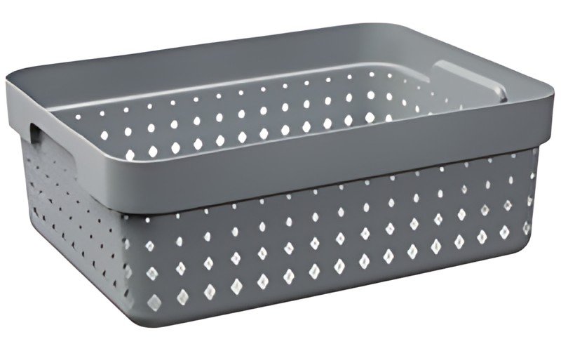 NHG Bac de rangement SEOUL BASKET M, PP, gris