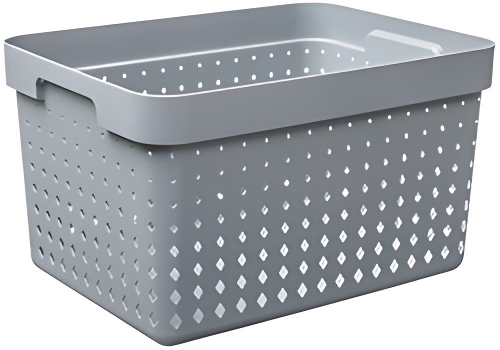 NHG Bac de rangement SEOUL BASKET L, PP, gris