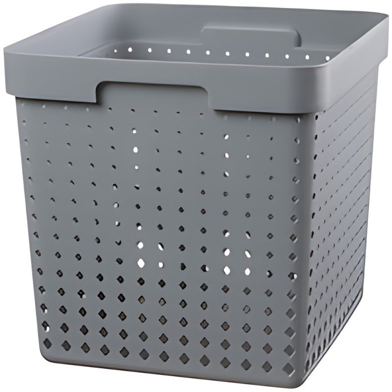 NHG Bac de rangement SEOUL BASKET XL, PP, gris