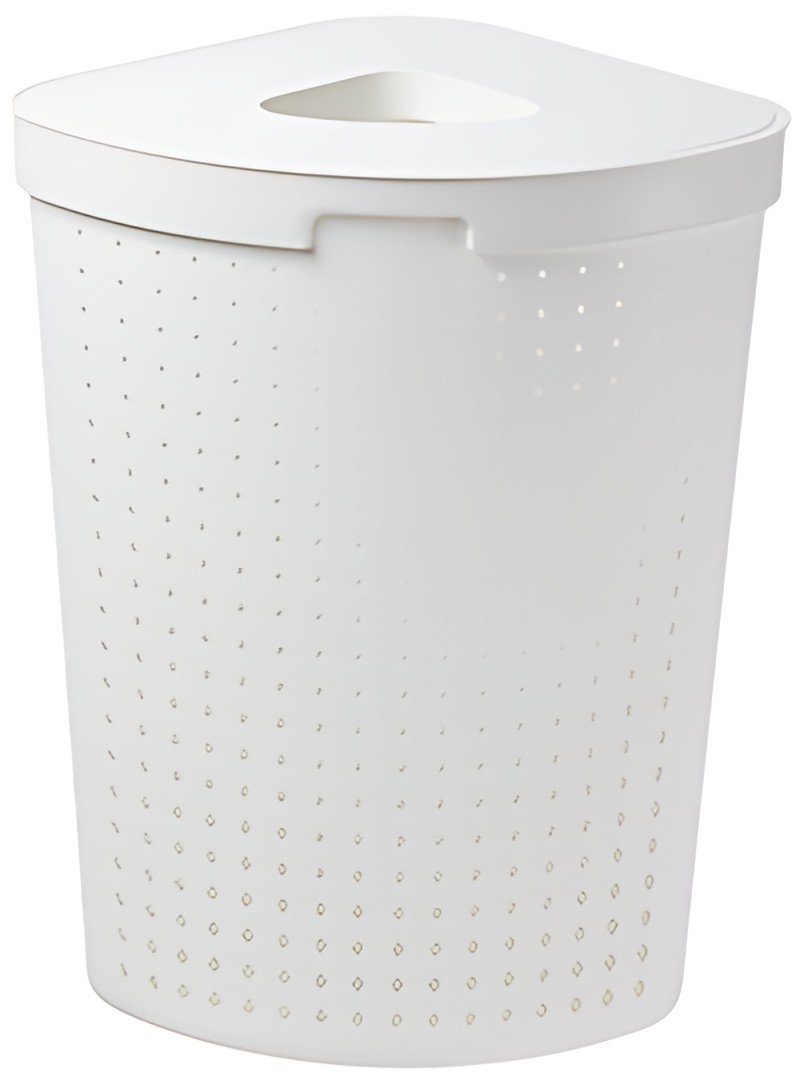 NHG Panier à linge SEOUL, 62 litres, triangulaire, blanc