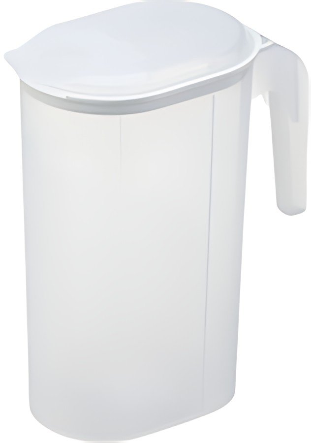 plast team Pichet, 1,5 litre, transparent/blanc