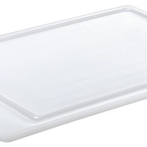 plast team Planche à découper avec rainure à jus, blanc