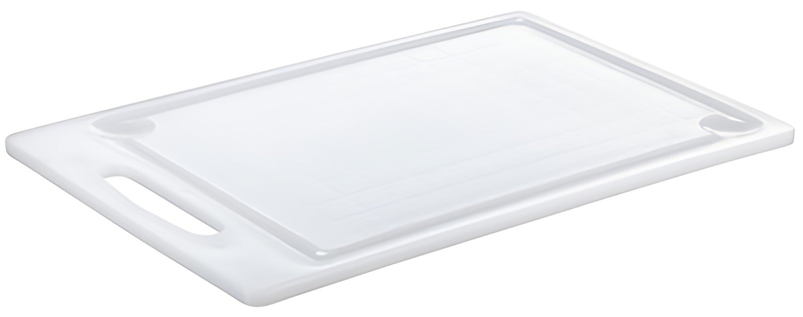plast team Planche à découper avec rainure à jus, blanc