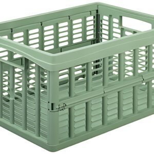 NHG Caisse de rangement pliante, PP, 32,5 litres, vert