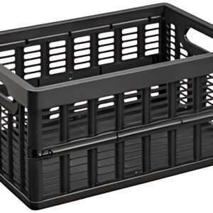 NHG Caisse de rangement pliante, PP, 11,5 litres, noir