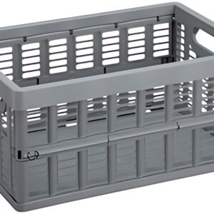 NHG Caisse de rangement pliante, PP, 11,5 litres, gris