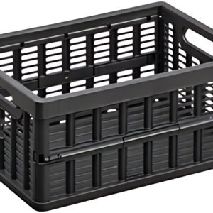 NHG Caisse de rangement pliante, PP, 3,5 litres, noir