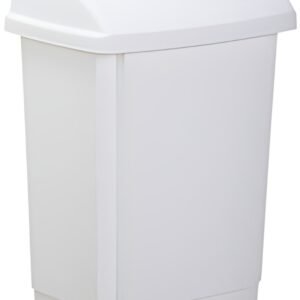 past team Poubelle à couvercle basculant, 15 litres, blanc