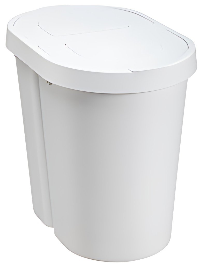 plast team Poubelle tri sélectif SEATTLE DUO, 2x25 L, blanc