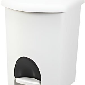 plast team Poubelle à pédale, 16 litres, blanc