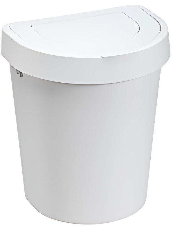 plast team Poubelle SEATTLE, 10 litres, blanc