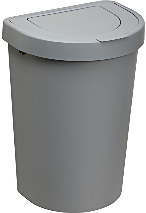 plast team Poubelle SEATTLE, 25 litres, argent