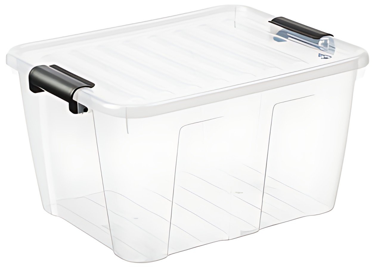 plast team Boîte de rangement HOME BOX, 30 L, transparent