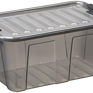 plast team Boîte de rangement HOME BOX, 8L, gris translucide