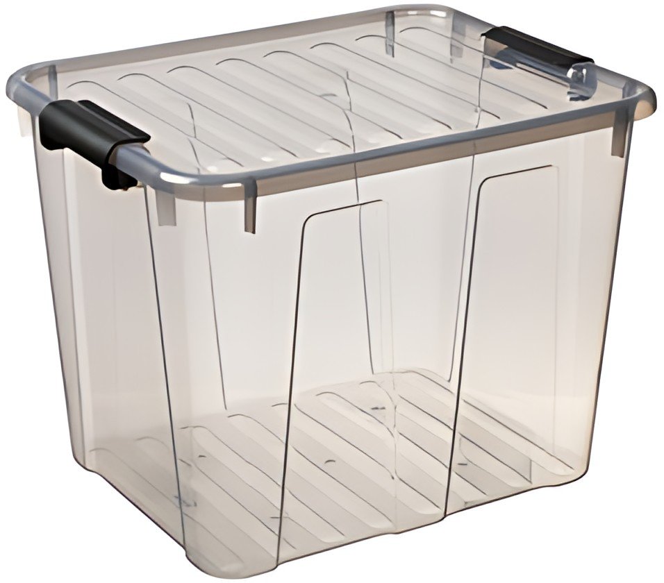 plast team Boîte de rangement HOME BOX, 40 L, gris