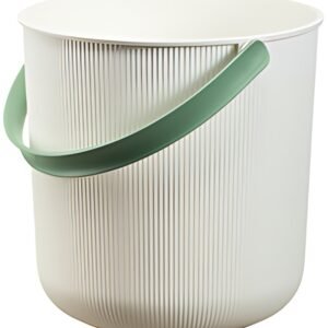 NHG Seau de rangement AKITA, 10 litres, blanc/vert