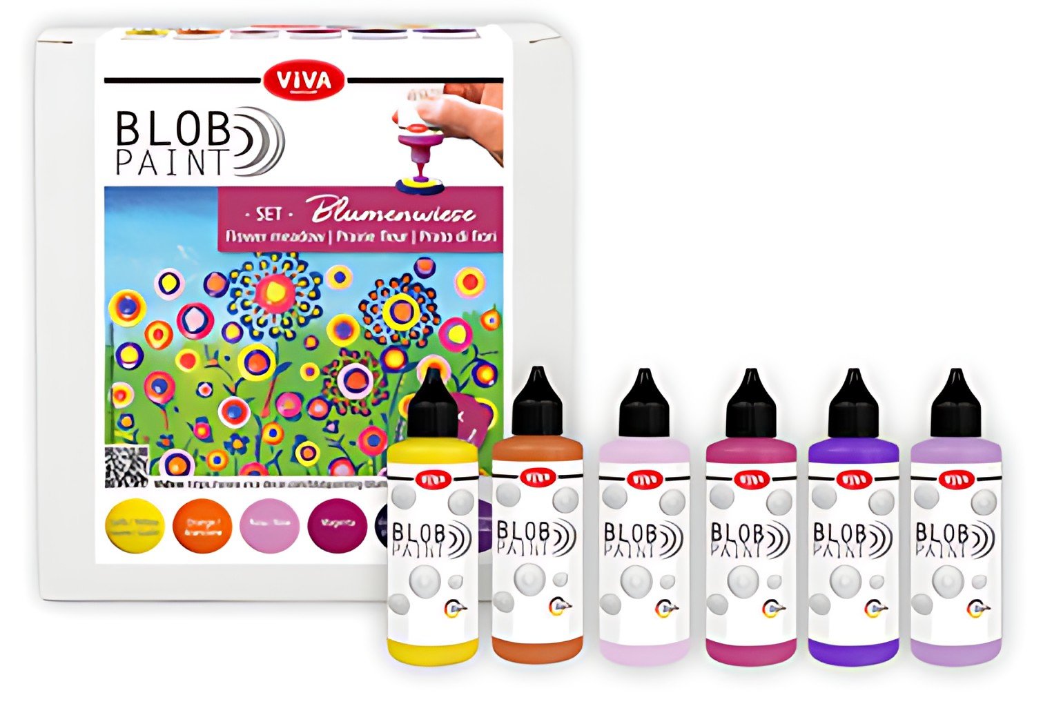 ViVA DECOR Set de peinture Blob Paint "Prairie fleurie"