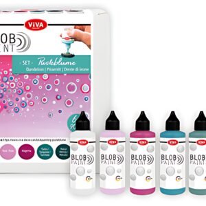 ViVA DECOR Set de peinture Blob Paint "Pissenlit", 6 pièces