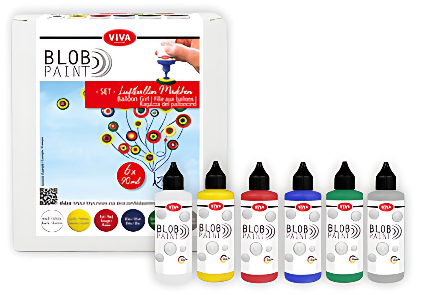 ViVA DECOR Set de peinture Blob Paint "Fillette aux ballons"