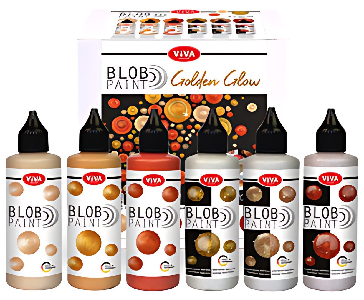 ViVA DECOR Set de peinture Blob Paint Golden Glow, 6 pièces