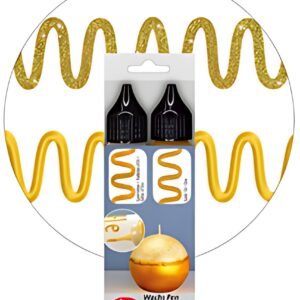 ViVA DECOR Candle Wachs Pen, 28 ml, set de 2, or