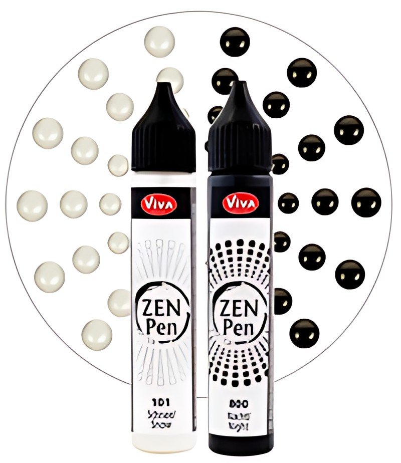 ViVA DECOR Stylo à perle Zen Pen "Yin & Yang", set de 2
