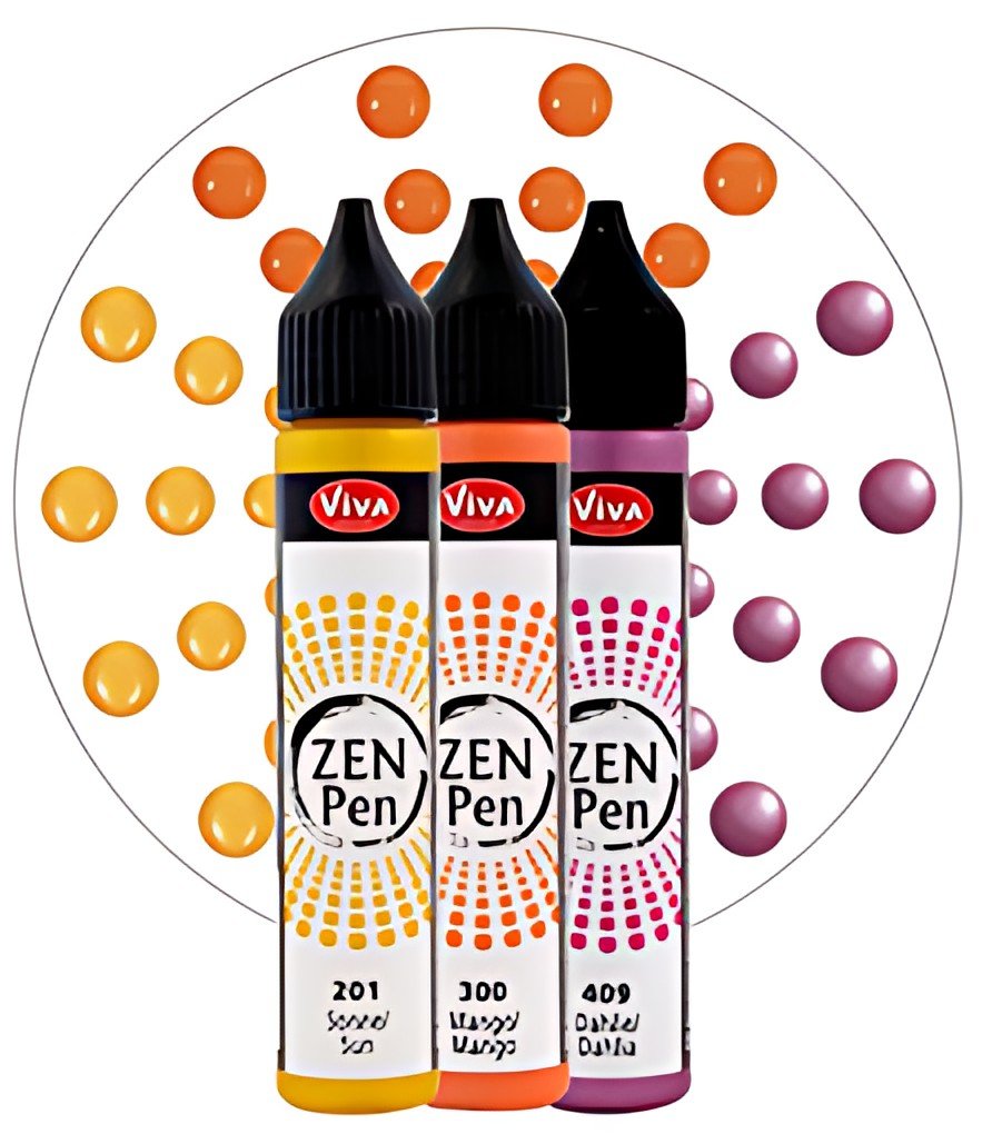 ViVA DECOR Stylo à perle Zen Pen "Chaleur d'été", set de 3