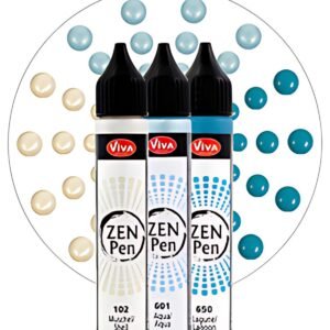 ViVA DECOR Stylo à perle Zen Pen "Journée à la mer",set de 3