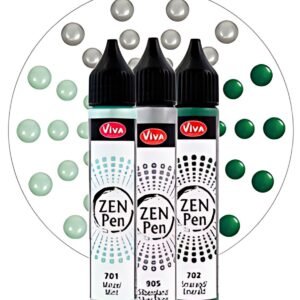 ViVA DECOR Stylo à perle Zen Pen "Couleur du milieu",set de3