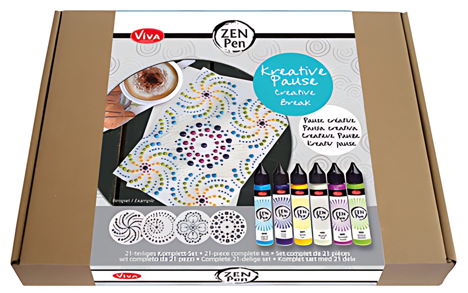 ViVA DECOR Stylo à perle Zen Pen "Pause créative", 21 pièces