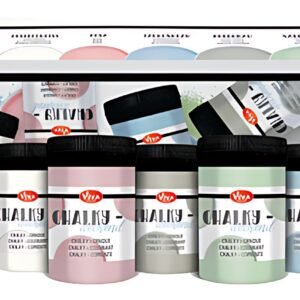 ViVA DECOR Set de couleurs craie "Chalky pastell", 5 pièces