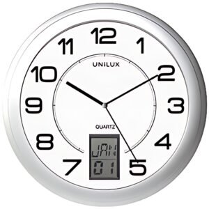 UNiLUX Horloge murale à quartz "INSTINCT", argent