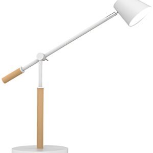 UNiLUX Lampe de bureau à LED VICKY, dimmable, hêtre/blanc